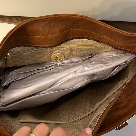 Charming Charlie’s Brown faux leather tote/bag. Brand new with tag. - Picture 5 of 5